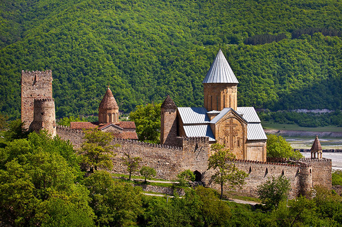 Ananuri, a castle complex on the Aragvi River