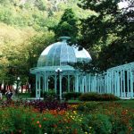 Borjomi Central Park with a spring of mineral water