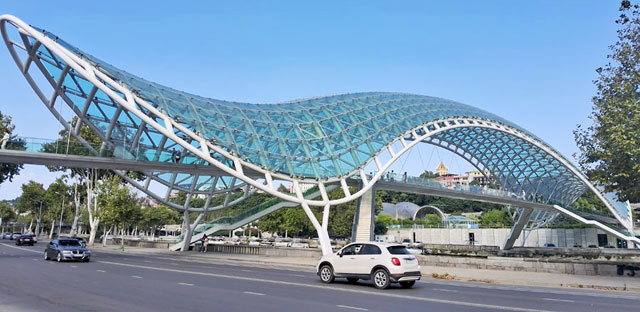 The Bridge of Peace in Tbilisi. 4-day vacation in Georgia, excursions from Tbilisi